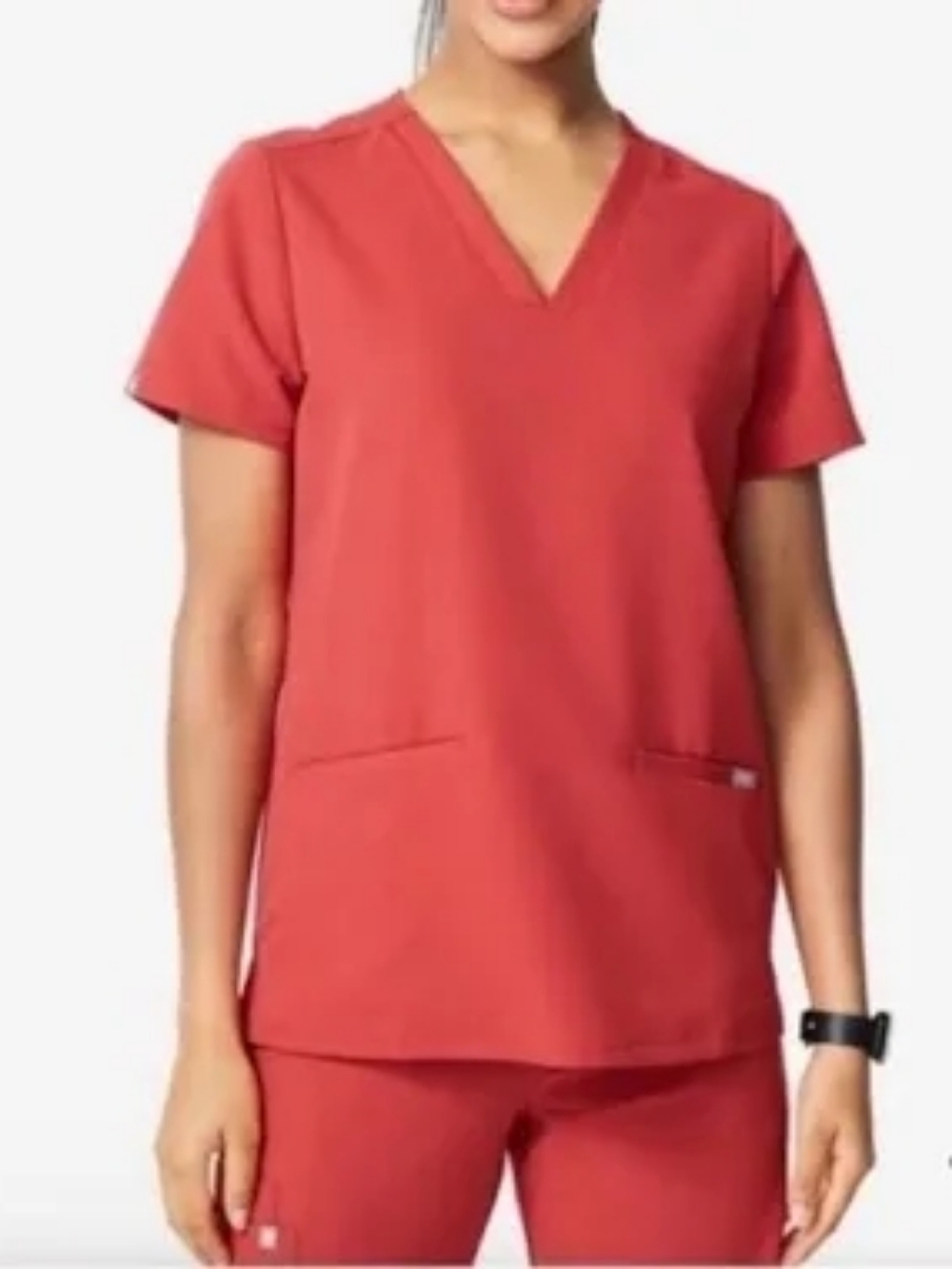 Figs Clay Casma Scrub Top